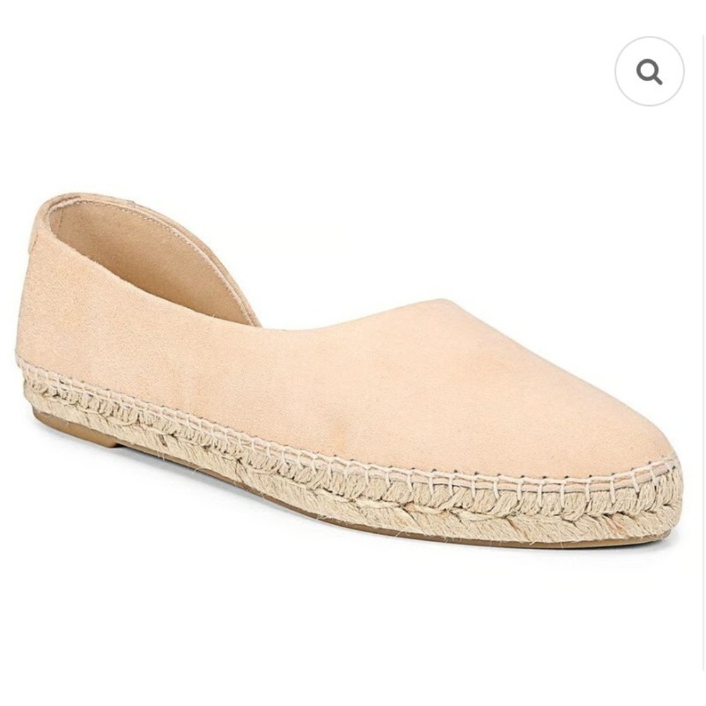 Vince Tita D'Orsay Espadrille Flats Beige Suede Slip On 8M